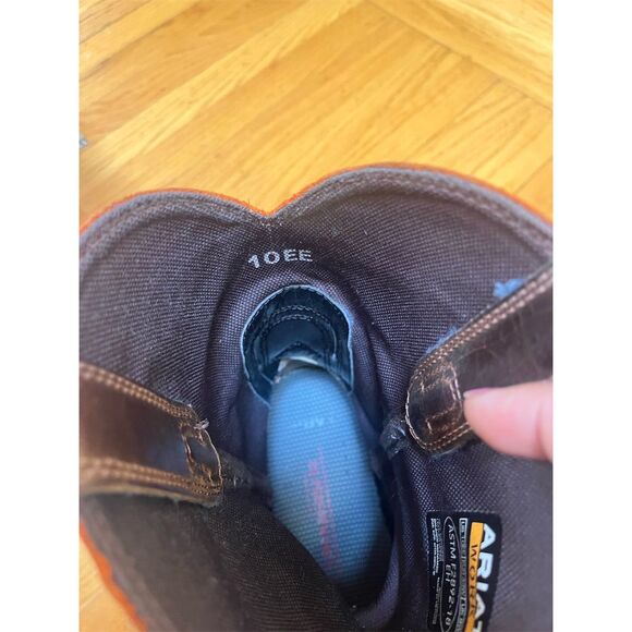 Ariat WorkHog Men's Square Toe Work Boots Brown Size 10EE Western Style - Picture 4 of 13